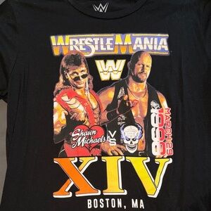 WWE Black WrestleMania XIV Boston T-Shirt